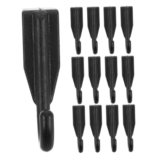 VICASKY 16 Stück Teiliges J haken Kunststoff Vielseitige Aufhängehaken für Spülbeckengitter Büro Türhaken Platzsparend für Küche Schlafzimmer und Büro Einfache Montage Schwarz von VICASKY