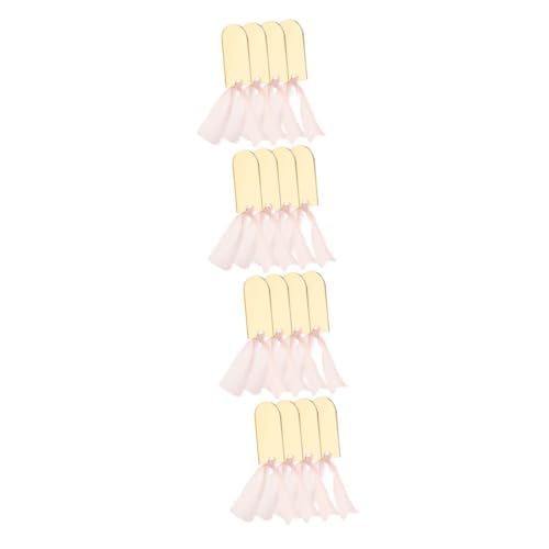 VICASKY 16 Teiliges Acryl Sitzplatzschild mit Spiegel Gold Finish Wiederverwendbar und Handfreundlich Multifunktionale Reserviert Schilder für Hochzeitsstühle Partys Veranstaltungen von VICASKY