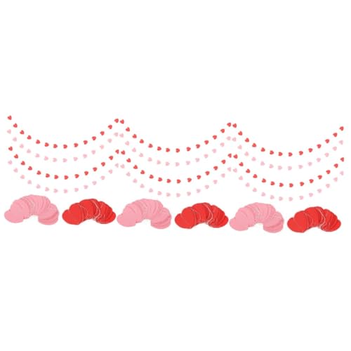 VICASKY 18 STK. Teiliges Valentinstag Herz Girlande Rote und Pinke Herz Banner aus Hochwertigem Papier Wiederverwendbare Romantische Party und Hochzeitsdeko für Türen Wände Garten und VICASKY 18 STK. Teiliges Valentinstag Herz Girlande Rote und Pinke Herz Banner aus Hochwertigem Papier Wiederverwendbare Romantische Party und Hochzeitsdeko für Türen Wände Garten und von VICASKY