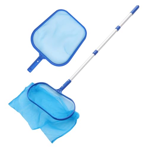 VICASKY 1Satz Pool Skimmer Mit Teiliger Aluminiumstange Professionelles Reinigungstool Für Pools Und Teiche Net Blau Für Schnelle Und Effektive Entfernung von VICASKY