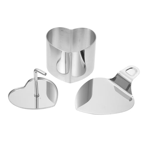 VICASKY 1Satz Reiskugelform Set Teiliges DIY Backzubehör für Mousse und Kuchen Herzform und Bodenplatte für Kreative Desserts und Snacks Zuhause von VICASKY