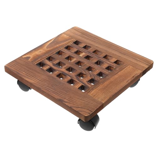 VICASKY 1Stück Bewegliches Blumentopf Tablett mit Universalrädern Blumentopf Halter für Drinnen und Draußen für Bewegen und Schutz von VICASKY