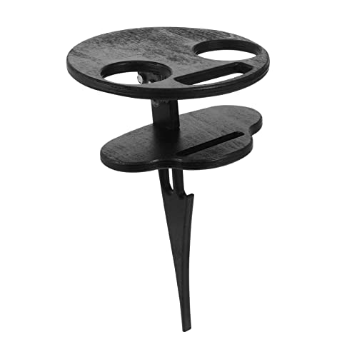 VICASKY 1Stück Faltbarer Outdoor Weintisch Tragbarer Runder Holztisch Mit Doppelschicht Servierschalter Für Garten Und Strand Für Picknick Und Camping VICASKY 1Stück Faltbarer Outdoor Weintisch Tragbarer Runder Holztisch Mit Doppelschicht Servierschalter Für Garten Und Strand Für Picknick Und Camping von VICASKY