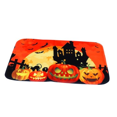 VICASKY 1Stück Halloween Rutsch Badematte mit Kürbisdesign Waschbare Fußmatte für Badezimmer Küche und Wohnzimmer rutschfeste Bodenmatte für Halloween Dekoration VICASKY 1Stück Halloween Rutsch Badematte mit Kürbisdesign Waschbare Fußmatte für Badezimmer Küche und Wohnzimmer rutschfeste Bodenmatte für Halloween Dekoration von VICASKY