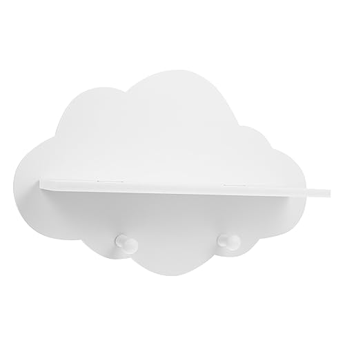 VICASKY 1Stück Wolkenförmiges Wandregal aus Holz Schwebendes Regal Weiß für Wohnzimmer Schlafzimmer und Badezimmer Design für Pflanzen und Dekoration von VICASKY