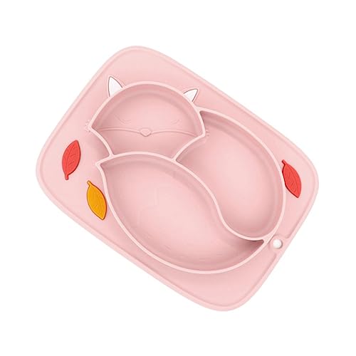 VICASKY Jungen Und Mädchen Von Geteilten Teller Silikon-essteller Für Baby Cartoon Silikon Teller Tasse Spülmaschinenfest Baby-essteller von VICASKY