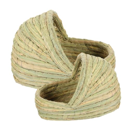 VICASKY 2Stücke Geflochtene Hühnernest aus Stroh Schlafnest für Hühner und Kleine Haustiere zum Brüten und Eierlegen Pflegeleicht und Bequem VICASKY 2Stücke Geflochtene Hühnernest aus Stroh Schlafnest für Hühner und Kleine Haustiere zum Brüten und Eierlegen Pflegeleicht und Bequem von VICASKY