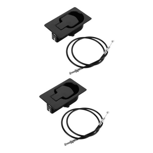 VICASKY 2 Sätze Aluminiumlegierung Recliner Griff Ersatzteil Langlebiger Vielseitiger Sofa Lehnstuhl Griff Bequem zu Bedienen Passend für Bürostuhl und Relaxsessel Verchromt Schwarz von VICASKY