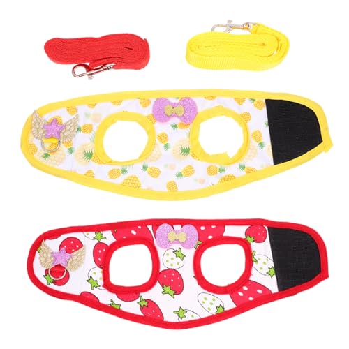 VICASKY 2 Sätze Kaninchen Geschirr Teilig Atmungsaktive und Verstellbare Hasenweste mit Leine Modische Outdoor Kleidung für Kleine Haustiere Bequemes und Langlebiges Bunny Harness Zubehör von VICASKY