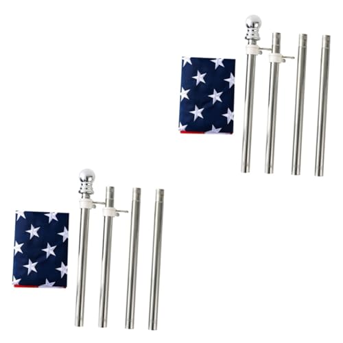 VICASKY 2 Sätze Stabiler Boot Fahnenmast mit Kupferringen American Flag Pole für Garten Balkon Boot und Außenbereich Wetterfest Robust und Langlebig von VICASKY
