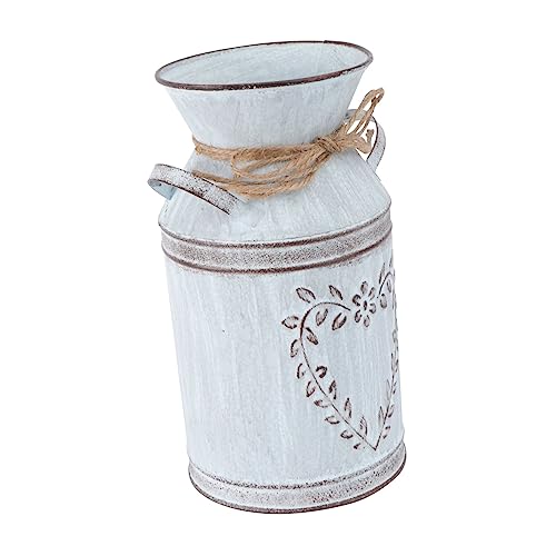 VICASKY 2 Stck. Herzförmiger Metall Blumentopf Vintage Stil Robuster Eisenrahmen Dekorativer Pflanzenhalter für Innen und Außen für Frische Blumen und Kunstpflanzen Teiliges von VICASKY