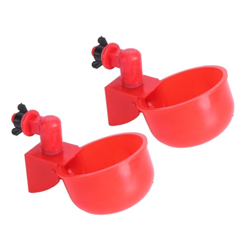VICASKY 2 Stück Automatische Hühnertränke Rot Geflügel Wasserspender Trinkschale Einfache Langlebiges Material Praktischer Trinknapf für Hühner Enten und Geflügelhaltung VICASKY 2 Stück Automatische Hühnertränke Rot Geflügel Wasserspender Trinkschale Einfache Langlebiges Material Praktischer Trinknapf für Hühner Enten und Geflügelhaltung von VICASKY