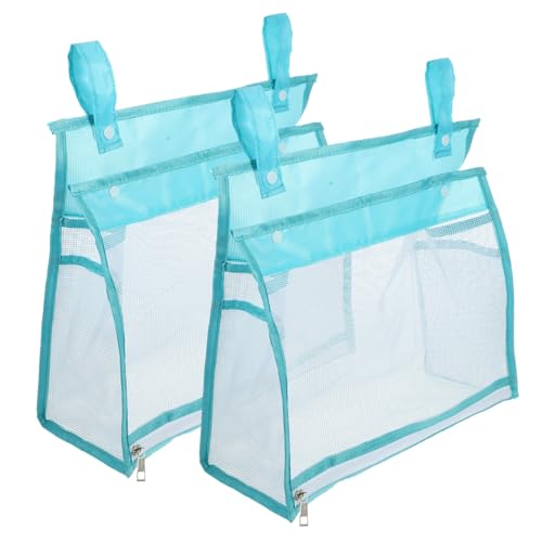 VICASKY 2 Stück Badezimmer Mesh Aufbewahrungsnetz Badespielzeug Organizer mit Großem Öffnung Design Atmungsaktiv und Platzsparend Vielseitig für Shampoo und Badutensilien Geeignet von VICASKY