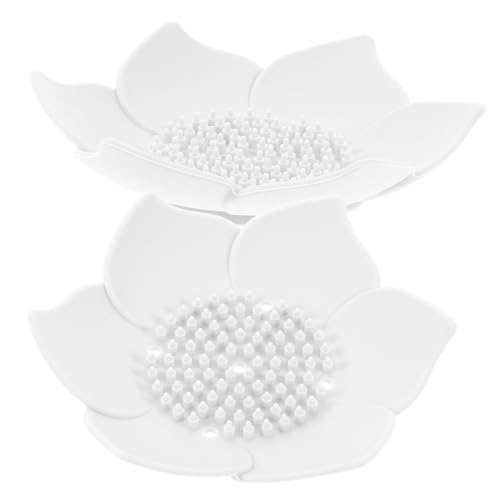 VICASKY 2 Stück Blumenförmige Seifenschale aus Silikon mit Ablaufloch und Rutschfestem Boden Praktische Seifenablage für Bad Küche und Waschtisch Kreative Wasserableitende Seifenhalterung VICASKY 2 Stück Blumenförmige Seifenschale aus Silikon mit Ablaufloch und Rutschfestem Boden Praktische Seifenablage für Bad Küche und Waschtisch Kreative Wasserableitende Seifenhalterung von VICASKY