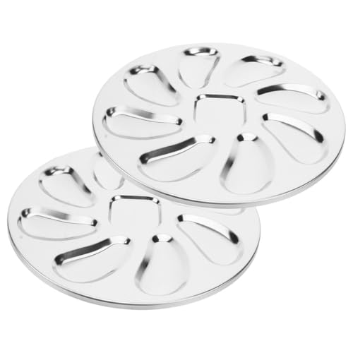 VICASKY 2 Stück Edelstahl Austernplatten Rostfrei Multifunktional Servierteller für Muscheln Schnecken Meeresfrüchte Restaurant Küchenzubehör Praktisch Langlebig Leicht zu Reinigen VICASKY 2 Stück Edelstahl Austernplatten Rostfrei Multifunktional Servierteller für Muscheln Schnecken Meeresfrüchte Restaurant Küchenzubehör Praktisch Langlebig Leicht zu Reinigen von VICASKY