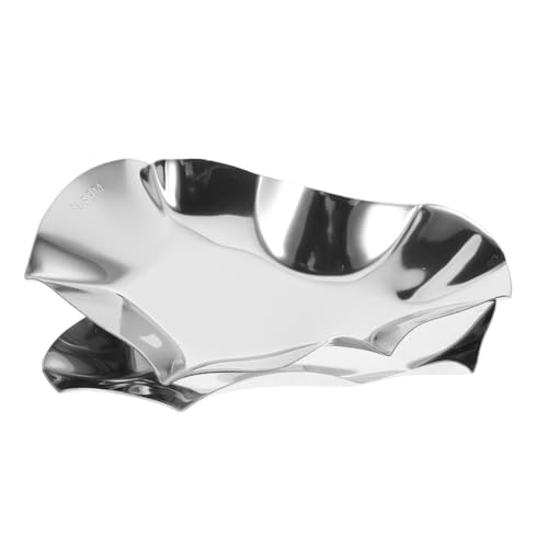 VICASKY 2 Stück Edelstahl Austernschale mit Großer Kapazität Vielseitiger Löffelhalter und Saucenschale für Grillen Buffet Familienfeiern Robust Leicht zu Reinigen Modernes Design von VICASKY