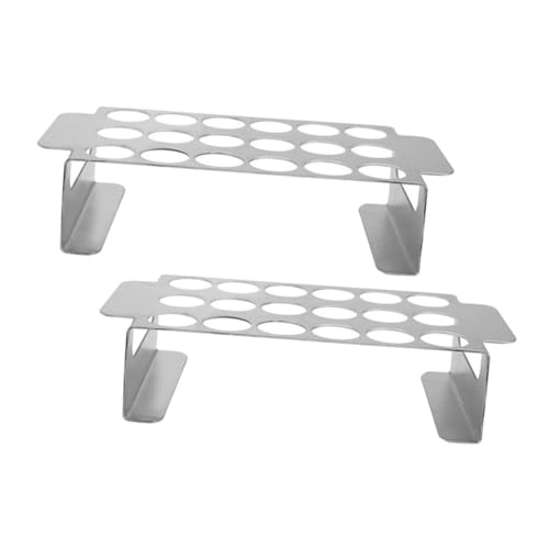 VICASKY 2 Stück Edelstahl Grillrost mit Löchern Teiliges Langlebig und Leicht für BBQ Verhindert Ankleben und Verbrennen Geeignet für Outdoor Grill und Gasgrill Stabiler Grillhalter für von VICASKY