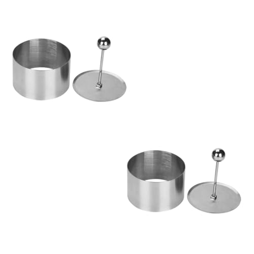 VICASKY 2 Stück Edelstahl Reisbällchenform Onigiri Maker Sushi Form Tiramisu Backform Mittel Wiederverwendbar Leicht zu Reinigen Flexibel für DIY Reisgerichte Bento Snacks von VICASKY