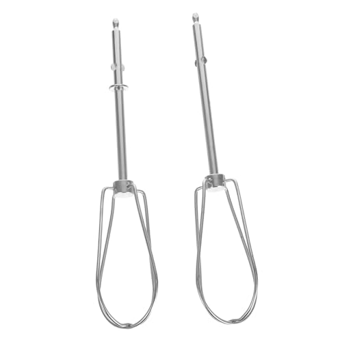 VICASKY 2 Stück Edelstahl Rührstäbe Teiliges Handmixer Ersatz Zubehör Schneebesen für Vielseitiges Mischen Schlagen von Eiweiß Teig und Sahne Kompatibel mit Hand und Wiederverwendbar von VICASKY