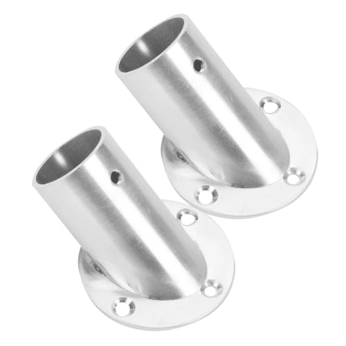 VICASKY 2 Stück Edelstahl Schrankstangenhalter Wandmontage Stabile Rostfreie Kleiderstangenhalterung mit Flacher Rückseite für Langlebige Befestigung im Kleiderschrank und Bad VICASKY 2 Stück Edelstahl Schrankstangenhalter Wandmontage Stabile Rostfreie Kleiderstangenhalterung mit Flacher Rückseite für Langlebige Befestigung im Kleiderschrank und Bad von VICASKY