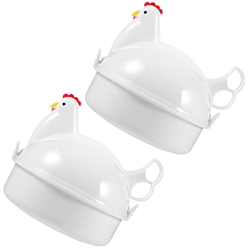 VICASKY 2 Stück Eierkocher für Mikrowelle Cartoon Egg Cooker für Eier Praktisch für Zuhause und Unterwegs für Frühstück und Camping VICASKY 2 Stück Eierkocher für Mikrowelle Cartoon Egg Cooker für Eier Praktisch für Zuhause und Unterwegs für Frühstück und Camping von VICASKY