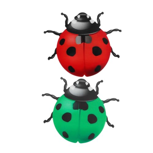 VICASKY 2 Stück Eisenkäfer Wanddeko Metall Insekten Skulptur Garten Dekoration Innen Außen Kreatives Design Bunte Farben Für Wand Fenster Schlafzimmer Wohnzimmer von VICASKY