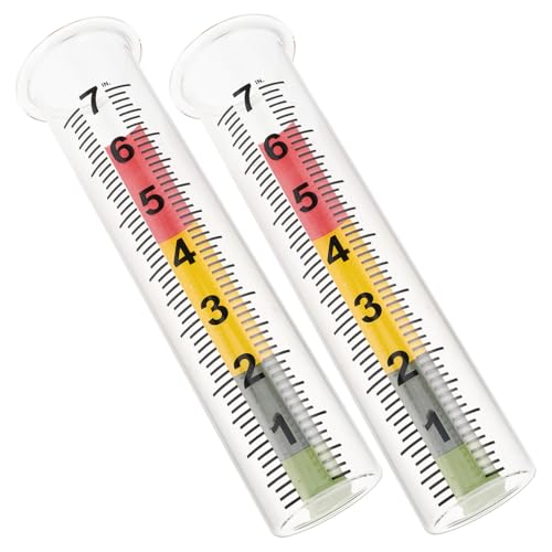 VICASKY 2 Stück Garten Regenmesser aus bruchfestem Glas mit transparenter Messanzeige frostsicherer Niederschlagsmesser für Außenbereich präzise Messung für Garten Grünfläche und Terrasse von VICASKY