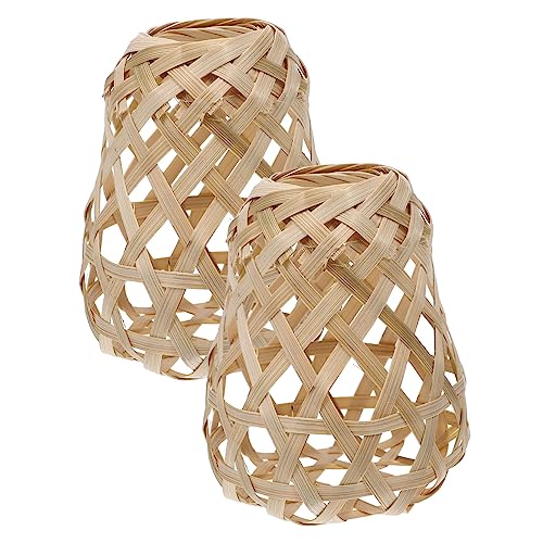 VICASKY 2 Stück Geflochtener Lampenschirm Klein Deckenleuchte Lampenabdeckung Dekorativ für Tischlampe Pendelleuchte Vintage Stil Gemütliche Wohnraumbeleuchtung VICASKY 2 Stück Geflochtener Lampenschirm Klein Deckenleuchte Lampenabdeckung Dekorativ für Tischlampe Pendelleuchte Vintage Stil Gemütliche Wohnraumbeleuchtung von VICASKY