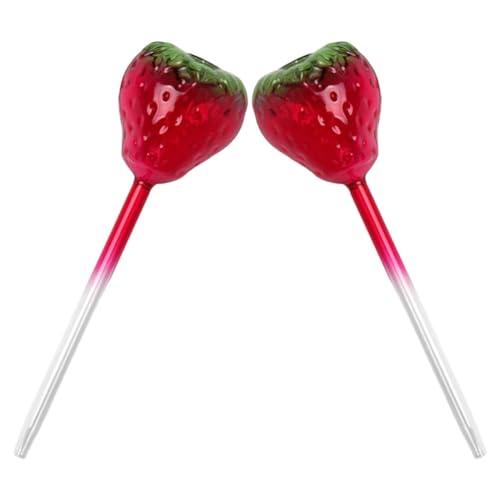 VICASKY 2 Stück Glas Erdbeer Pflanzenbewässerungskugeln Selbstbewässernde Tropf Bewässerungsgeräte Für Innen Außen Robuste Wiederverwendbare Pflanzenpflege von VICASKY