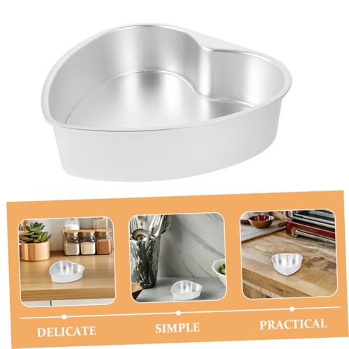 VICASKY 2 Stück Herzförmige Backformen Set aus Aluminiumlegierung Hitzebeständig Vielseitig für Kuchen Pudding für Familienfeiern Geburtstag Valentinstag von VICASKY
