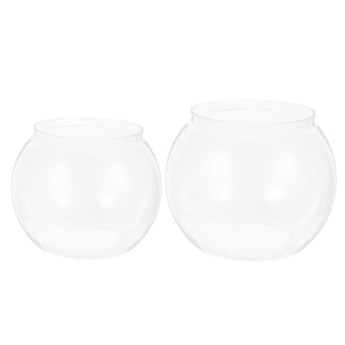 VICASKY 2 Stück Kleine Transparente Desktop Fischgläser aus Robustem Kunststoff Dekorativer Runder Aquarium Behälter für Wohnzimmer Büro und Wohnlandschaft Stilvolles und Langlebiges VICASKY 2 Stück Kleine Transparente Desktop Fischgläser aus Robustem Kunststoff Dekorativer Runder Aquarium Behälter für Wohnzimmer Büro und Wohnlandschaft Stilvolles und Langlebiges von VICASKY