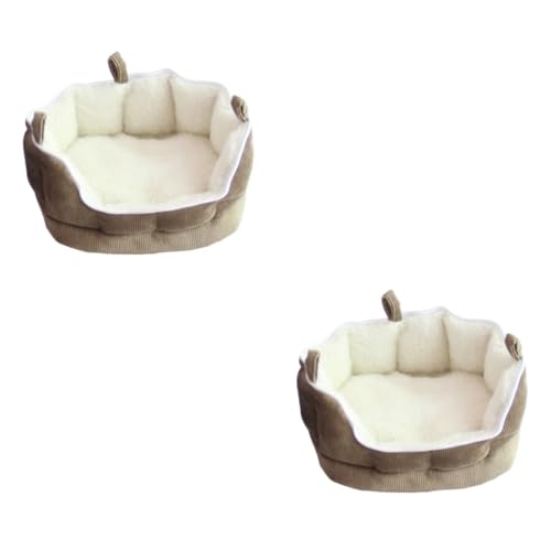 VICASKY 2 Stück Kleintier Hängematte Sofa Haus Komfortables Schlafsofa für Meerschweinchen Frettchen Kaninchen und Hamster Gemütliches Privates Haustierbett in Kaffee VICASKY 2 Stück Kleintier Hängematte Sofa Haus Komfortables Schlafsofa für Meerschweinchen Frettchen Kaninchen und Hamster Gemütliches Privates Haustierbett in Kaffee von VICASKY