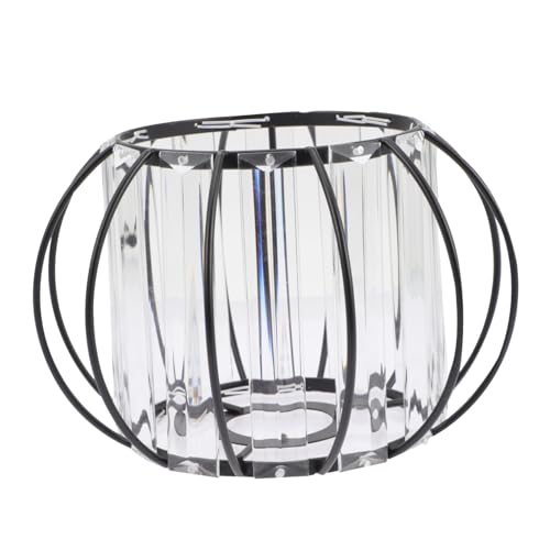 VICASKY 2 Stück Kristallglas Lampenschirm für Deckenleuchte Schwarzer Pendelleuchten Lampenschirm für Wohnzimmer Esszimmer Schlafzimmer und Bar Weicher Lichtfilter von VICASKY