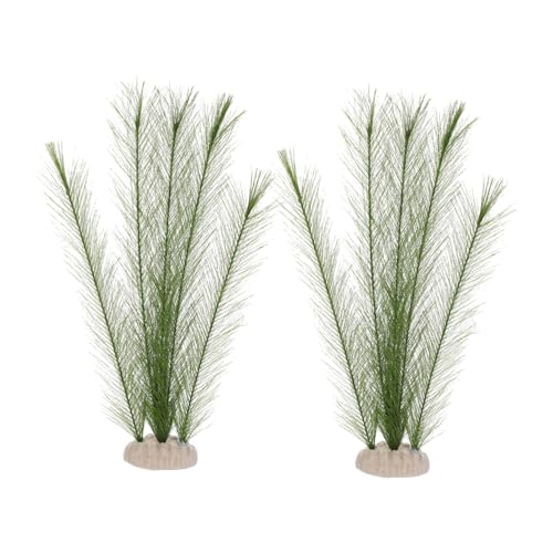 VICASKY 2 Stück Künstliche Aquarium Pflanze Lifelike Plastik Dekoration mit Stabilem Wurzelbasis Leicht zu Reinigen Naturgetreu für Fischbecken und Terrarien Geeignet VICASKY 2 Stück Künstliche Aquarium Pflanze Lifelike Plastik Dekoration mit Stabilem Wurzelbasis Leicht zu Reinigen Naturgetreu für Fischbecken und Terrarien Geeignet von VICASKY