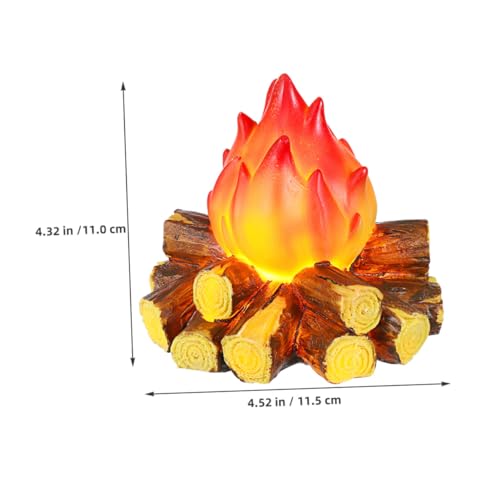 VICASKY 2 Stück LED Fake Campfire Night Light mit Realistischem Flammeneffekt Wasserdichte Künstliche Feuerdeko Energiesparende Laterne für Outdoor-party Camping und Festtagsbeleuchtung von VICASKY