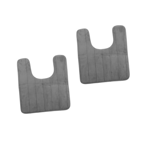 VICASKY 2 Stück Memory Mat U Förmige Wc Badematte aus Langsam Rückfederndem Memory Schaum Rutschfester Dunkelgrauer Toilettenboden Vorleger Waschbar Weiche Badezimmer Teppichunterlage VICASKY 2 Stück Memory Mat U Förmige Wc Badematte aus Langsam Rückfederndem Memory Schaum Rutschfester Dunkelgrauer Toilettenboden Vorleger Waschbar Weiche Badezimmer Teppichunterlage von VICASKY