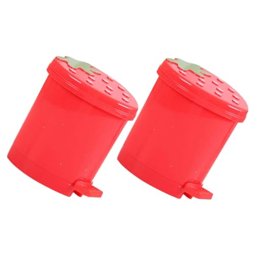 VICASKY 2 Stück Mini Müllbehälter Erdbeerform Kleiner Tischabfalleimer Kompakt für Schreibtisch Schlafzimmer Büro Praktischer Desktop Abfalleimer Stilvoll und Platzsparend VICASKY 2 Stück Mini Müllbehälter Erdbeerform Kleiner Tischabfalleimer Kompakt für Schreibtisch Schlafzimmer Büro Praktischer Desktop Abfalleimer Stilvoll und Platzsparend von VICASKY