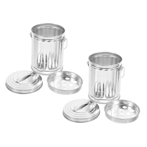 VICASKY 2 Stück Mini mülleimer Griff Kleiner Tischabfalleimer für Schreibtisch Kompakter Desktop mülleimer und Aschenbecher Praktischer Kleiner Behälter für Büro und Zuhause von VICASKY