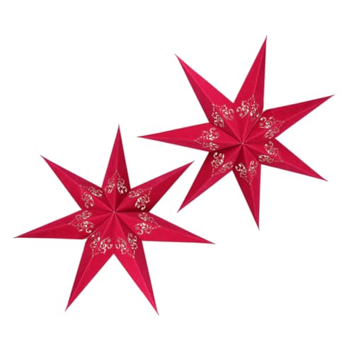 VICASKY 2 Stück Nordic Weihnachts Papierstern Lampen Schirm Dekorative Hängende Laterne für Festliche Anlässe für Malls Bars Hochzeiten Langlebig und Einfach zu Reinigen von VICASKY