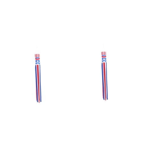 VICASKY 2 Stück Patriotischer Amerikanischer Windsack aus Strapazierfähigem Wetterfeste Gartendekoration für Unabhängigkeitstag Hängende Us Flagge für Garten Terrasse und Fenster von VICASKY