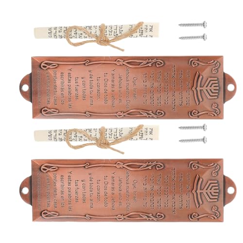 VICASKY 2 Stück Religiöse Mesusa: Für Torpfosten – Segne Dieses Haus, Mesusa-Plakette – Judaica-bastelplakette Als Jüdisches Einweihungsgeschenk VICASKY 2 Stück Religiöse Mesusa: Für Torpfosten – Segne Dieses Haus, Mesusa-Plakette – Judaica-bastelplakette Als Jüdisches Einweihungsgeschenk von VICASKY