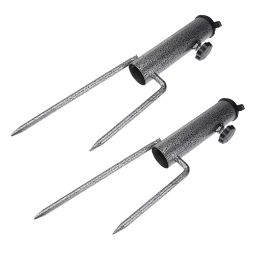 VICASKY 2 Stück Robuster Sonnenschirm Erdspieß aus Hochwertigem Stabiler Strandschirm Bodenanker für Garten Strand und Outdoor Tragbarer Schirmständer für Sicheren Halt von VICASKY