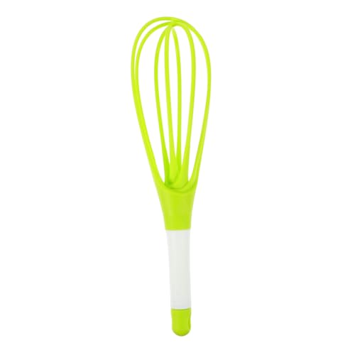VICASKY 2 Stück Silikon Schneebesen mit Rutschfestem Griff Leichter Handmixer zum Schlagen Rühren Sahne und Saucen Bpa Frei Ergonomisch für Küche und Backen Grün Zufällige von VICASKY
