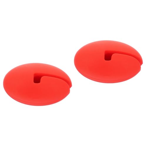 VICASKY 2 Stück Silikon Thermometer Clip Topfclip Hitzebeständig Flexibel Kochthermometer Halterung für Präzise Temperaturmessung Beim Kochen und Grillen Sicher und Leicht zu Reinigen von VICASKY