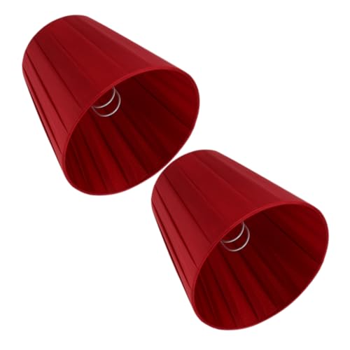 VICASKY 2 Stück Stofflampenschirm Clip Tischlampe Rustikaler Leuchtenschirm für Schlafzimmer Wohnzimmer Hotel Bar und Langlebig von VICASKY