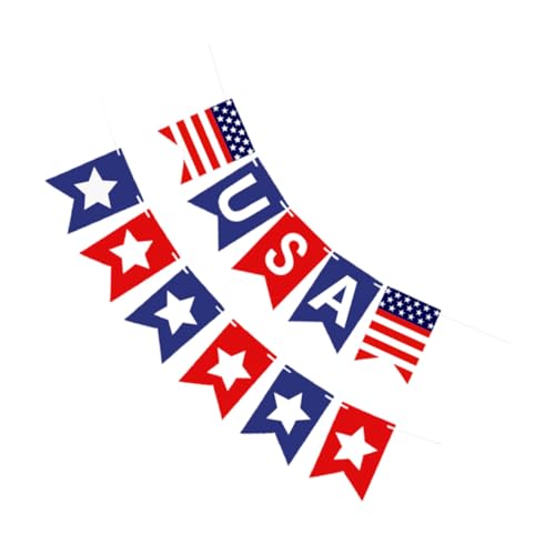 VICASKY 2 Stück Teiliges Amerikanische Unabhängigkeitstag Wimpelkette Fünf Eck Stern Fischschwanz Banner Wetterfest Einfach zu Hängen Party Deko für Fenster Wand Garten für Nationalfeier VICASKY 2 Stück Teiliges Amerikanische Unabhängigkeitstag Wimpelkette Fünf Eck Stern Fischschwanz Banner Wetterfest Einfach zu Hängen Party Deko für Fenster Wand Garten für Nationalfeier von VICASKY