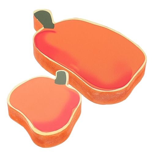 VICASKY 2 Stück Teiliges DIY Kürbis aus Robustem PVC Unbemalte Blanko Kürbisschnitte mit Glatter Oberfläche Personalisierbar mit Namen und Segenswünschen für Halloween und Herbst von VICASKY