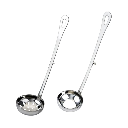VICASKY 2 Stück Teiliges Edelstahl Feuerfondue sieb Suppenlöffel mit Hakengriff Langem Griff Feine Lochung Ölfilter für Küche Restaurant und Zuhause Rostfrei VICASKY 2 Stück Teiliges Edelstahl Feuerfondue sieb Suppenlöffel mit Hakengriff Langem Griff Feine Lochung Ölfilter für Küche Restaurant und Zuhause Rostfrei von VICASKY