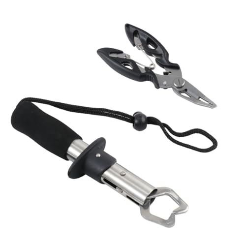 VICASKY 2 Stück Teiliges Edelstahl fischgreifer Ergonomischem Anti rutsch griff Multifunktionalem Angelzangen werkzeug zum Hakenlösen Drahtschneiden und Fischgreifen für See von VICASKY