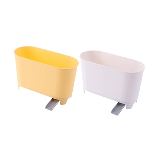 VICASKY 2 Stück Teiliges Küchen Abfallbehälter mit Wasserablauf Multifunktionaler Kunststoff Mülleimer für Spüle Trocken Trennung für Küchenreste Obst und Gemüse Platzsparend und VICASKY 2 Stück Teiliges Küchen Abfallbehälter mit Wasserablauf Multifunktionaler Kunststoff Mülleimer für Spüle Trocken Trennung für Küchenreste Obst und Gemüse Platzsparend und von VICASKY